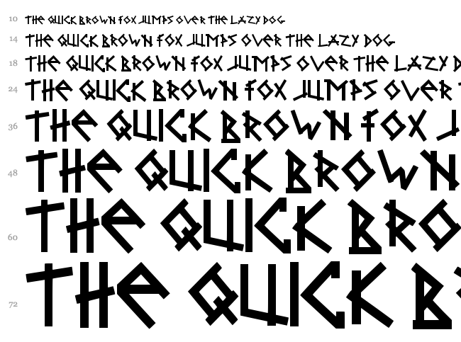 Brabbel Blocks font waterfall